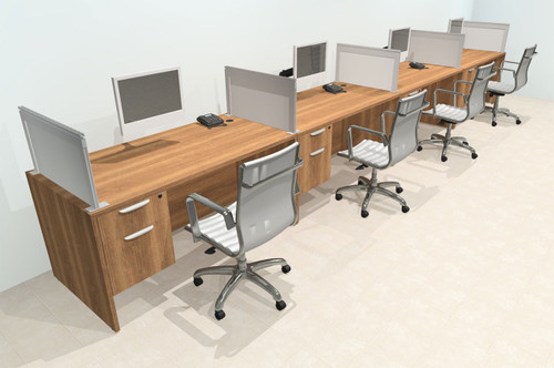 Four Person Modern Aluminum Organizer Divider Office Workstation Desk Set, #OT-SUL-SPS29